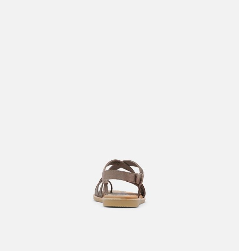 Sorel Dam Sandaler Brun - Ella™ Criss Cross Flat - HMX-870931